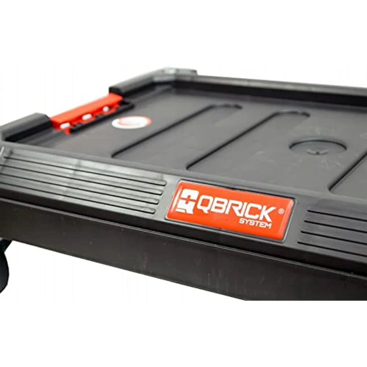 Qbrick SYSTEMS TWO Transportwagen, Transportplattform 595 x 395 x 175 mm, max. Tragkraft 100 kg, schwarz – Bild 2