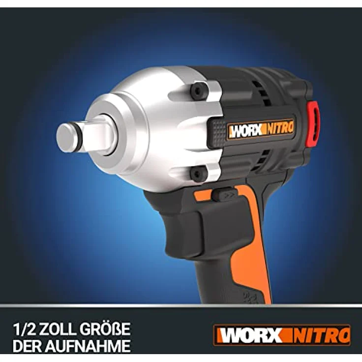 WORX WX272.9 NITRO Bürstenloser Akku Schlagschrauber 20V - 300Nm, Mit Variablem 3-Gang-Getriebe Und LED-Licht - Ideal Für Diverse Schraubarbeiten â€“ Ohne Akku Und Ladegerät – Bild 3