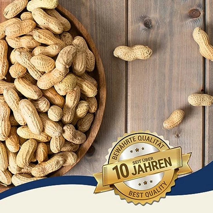 Lyra Pet® | 10 kg Erdnusskerne in Schoten | Wildvogelfutter Ganzjährig | Naturbelassene Erdnüsse in Schale | Reich an Fetten & Ballaststoffen | Energiereiches Futter für Wildvögel & andere Wildtiere – Bild 4