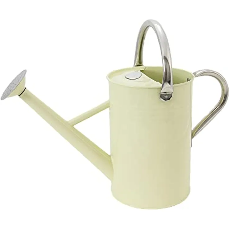 Kent & Stowe Gießkanne Creme 4,5 L - Abnehmbarer Brausekopf, klappbarer Griff, 2 Henkeln