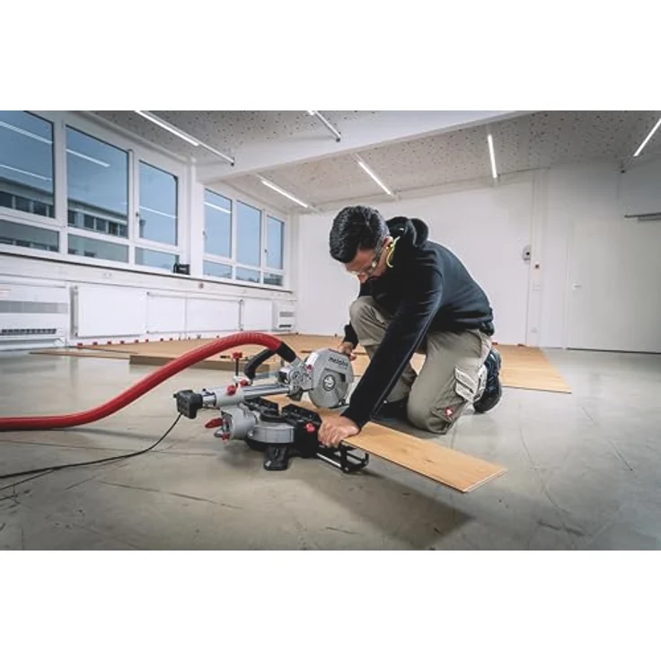Metabo KGS 216 M Set, Kappsäge mit 2. Hartmetall-Sägeblatt, werkzeug in Aluminiumglanz – Bild 5