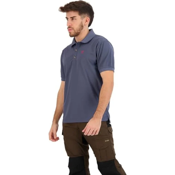 Fjällräven Poloshirt Crowley, Kurzarm-Poloshirt aus schnelltrocknendem Funktionsmaterial, grau – Bild 4