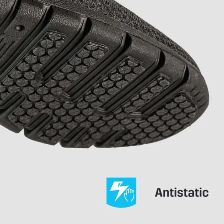 Safety Jogger KASSIE O1 A SRC Sicherheitsschuh, atmungsaktiv, rutschfest, ergonomische Laufsohle, schwarz – Bild 4