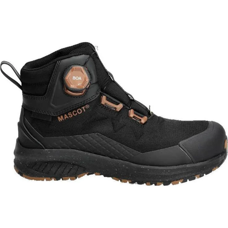 MASCOT Sicherheitsstiefel S7S, atmungsaktiv mit BOA® Fit System, Weite 10, schwarz, Größe 47