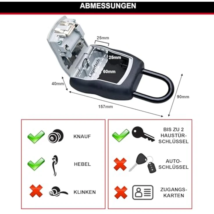 Master Lock Schlüsseltresor Medium 5400EURD – Bild 6