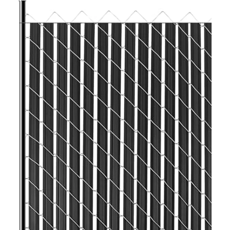 VEVOR Sichtschutzlamellen 1740 mm, doppelwandige vertikale Lamellen aus HDPE mit Bodenverriegelung, schwarz – Bild 1