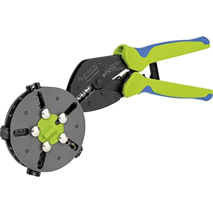 Rennsteig Werkzeuge Multicrimp 629 005, 5-teiliges Crimpzangen-Set mit ergonomischer Ein- und Zweihandbedienung und Gürtelclip – Bild 2