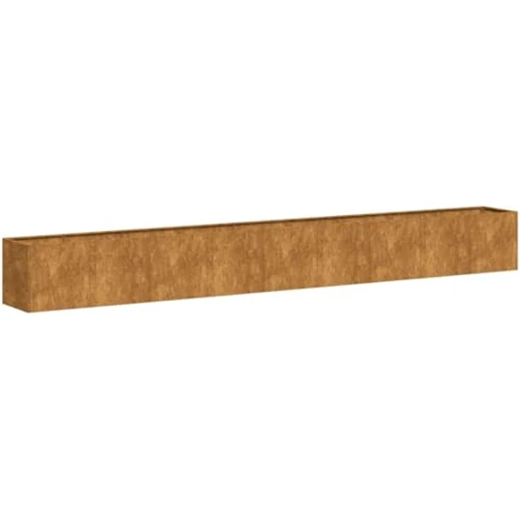 vidaXL Pflanzkübel Rostig 360x40x40 cm Wetterfester Stahl, Großes Hochbeet mit Korrosionsschutz, Garten-Pflanzgefäß, Braun – Bild 1