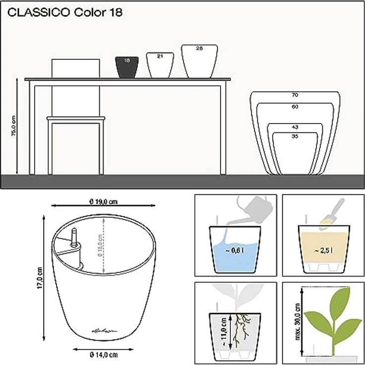 LECHUZA CLASSICO Color 18 sandbraun 13264 - Preisvergleich – Bild 4