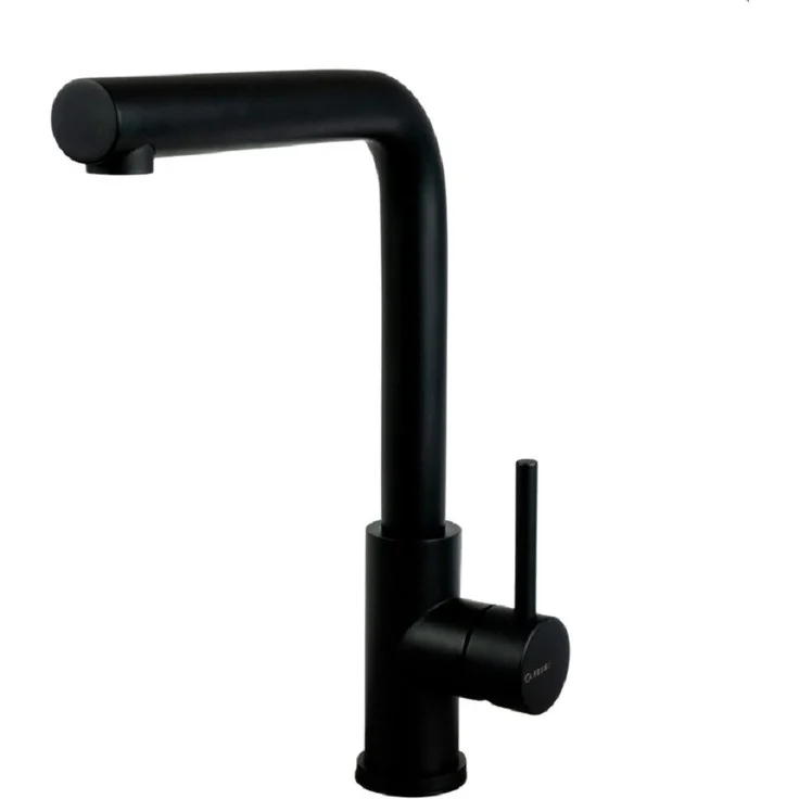 CARESSI Küchenarmatur CABL003BK ECO, L-Modell Einhebelmischer mit Eco-Kartusche, schwarz Edelstahl