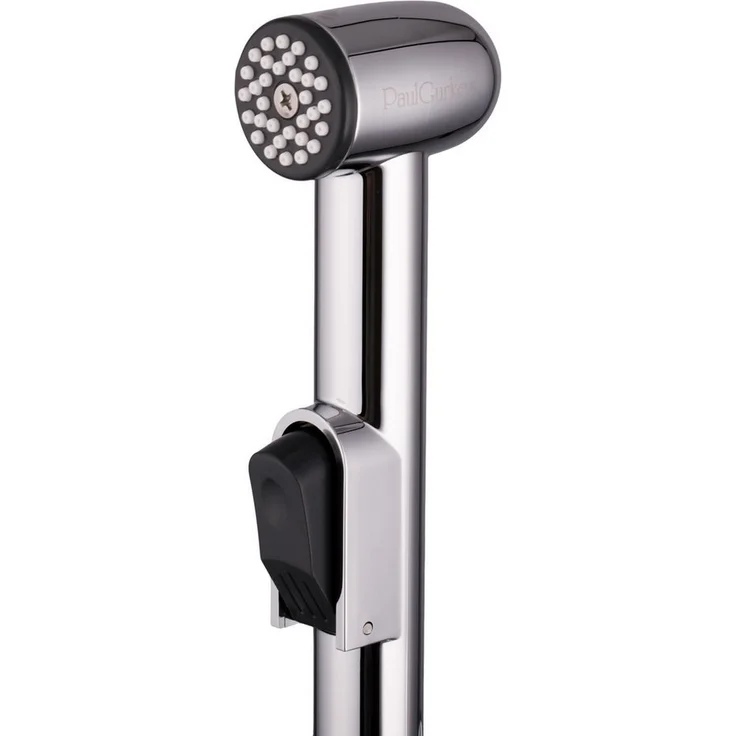 PaulGurkes PGBIDET8 Handbrause, Spraybrause aus hochwertigem Kunststoff, verchromt, 18,4 cm mit 1/2"-Anschluss