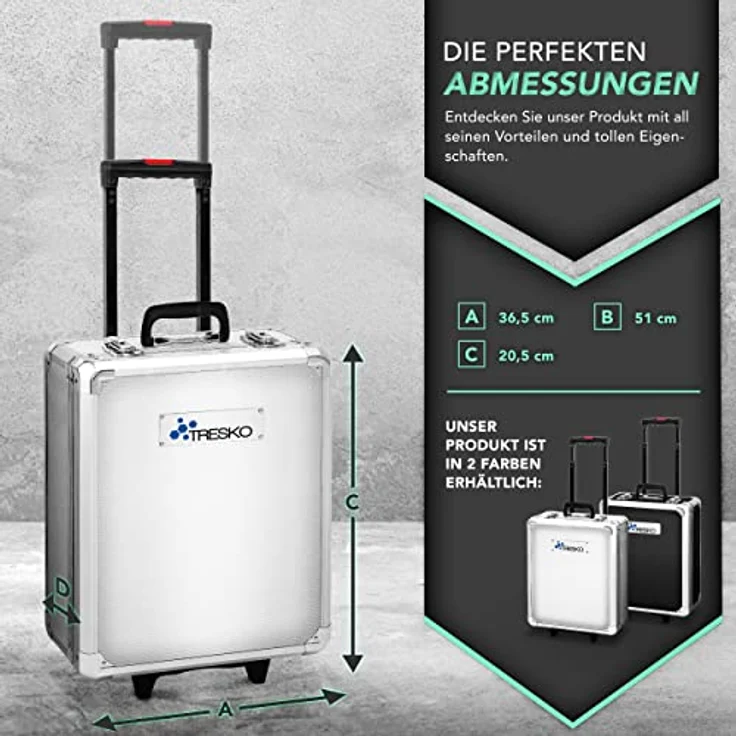 TRESKO 949 tlg Werkzeugkoffer Silber Werkzeugkasten Werkzeugbox Werkzeugkiste Trolley Set – Bild 5