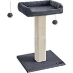 FEANDREA Kratzbaum Katzenbaum mit geflochtenem Sisal 71 cm, Beige/Hellgrau/Rauchgrau - Preisvergleich