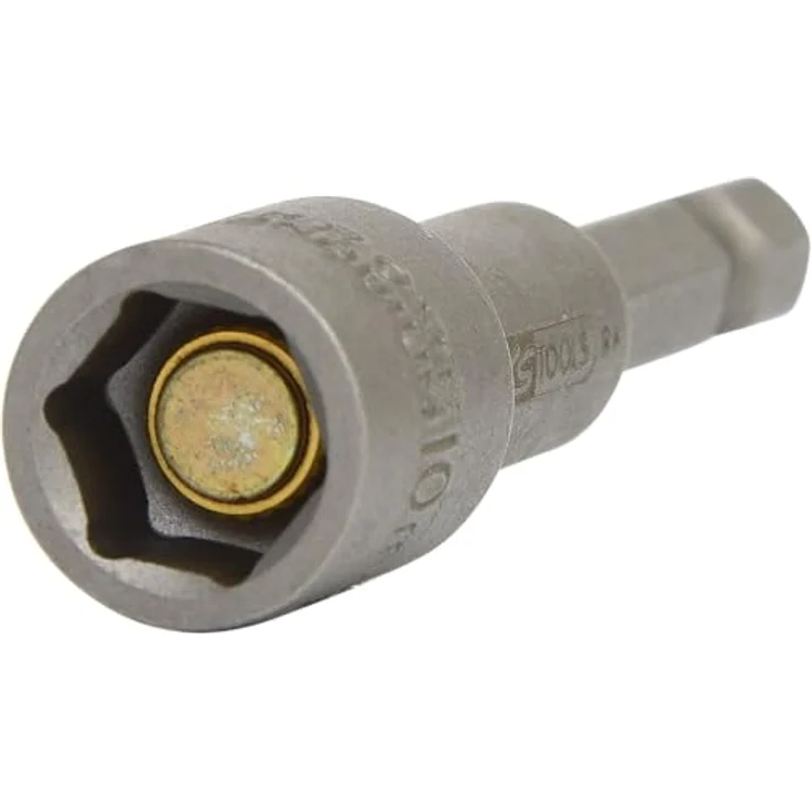KS Tools 122.2103 1/4" Einschraubwerkzeug, magnetisch, 10mm x 60mm, Spezial-Werkzeugstahl, für Hand- und Elektroschrauber – Bild 1