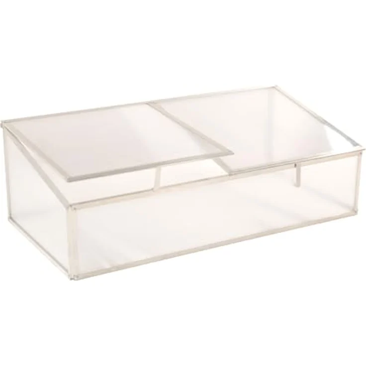 WESTMANN Hochbeet mit Frühbeetaufsatz Klassik Plus 130 | Lärchenholz FSC-Zertifiziert | Aluminiumrahmen | Natur/Silber | 130x65x100cm – Bild 4