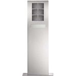 Elcom Briefkasten-Standsäule SMB-6/2EM Mod, Briefkasten aus rostfreiem Stahl, 6 Modulplätze, Silber