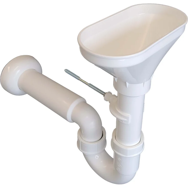 tecuro Trichtersiphon Geruchsverschluß Trichterablauf mit Wandanschluss Ø 50 mm, aus Ø 50 mm, - tecuro – Bild 1