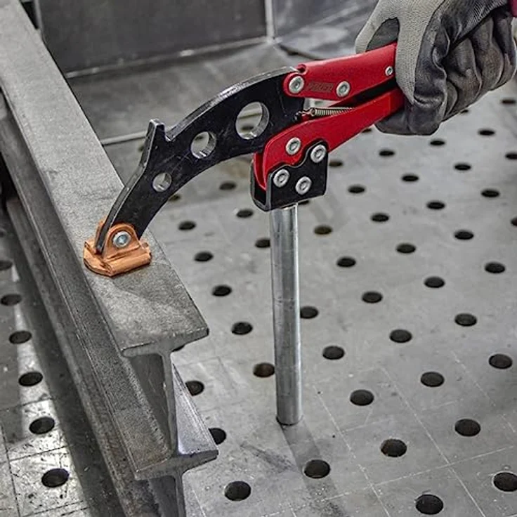 Piher TGA Schnellspannzange Schiene Ø 16 mm, verstellbarer Schnellspanner für Schweißtische und Holzwerkbänke – Bild 4