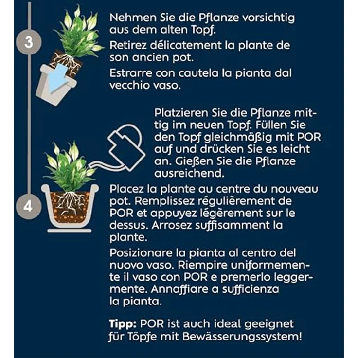 Westland Por Universal Pflanzgranulat Mix, 6 L, für Innen & Außen, braun-anthrazit, mit optimaler Drainage und Wasserspeicherung – Bild 4