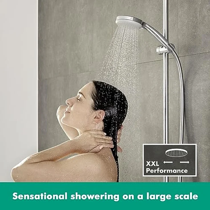 hansgrohe Handbrause Croma 100 Vario 28535000, 10cm Brausekopf, verschiedene Strahlarten, für Durchlauferhitzer geeignet - Preisvergleich – Bild 3