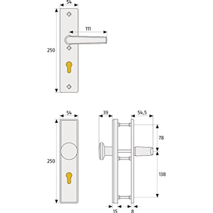 ABUS Tür-Schutzbeschlag HLS214 F3, 08304 – Bild 3