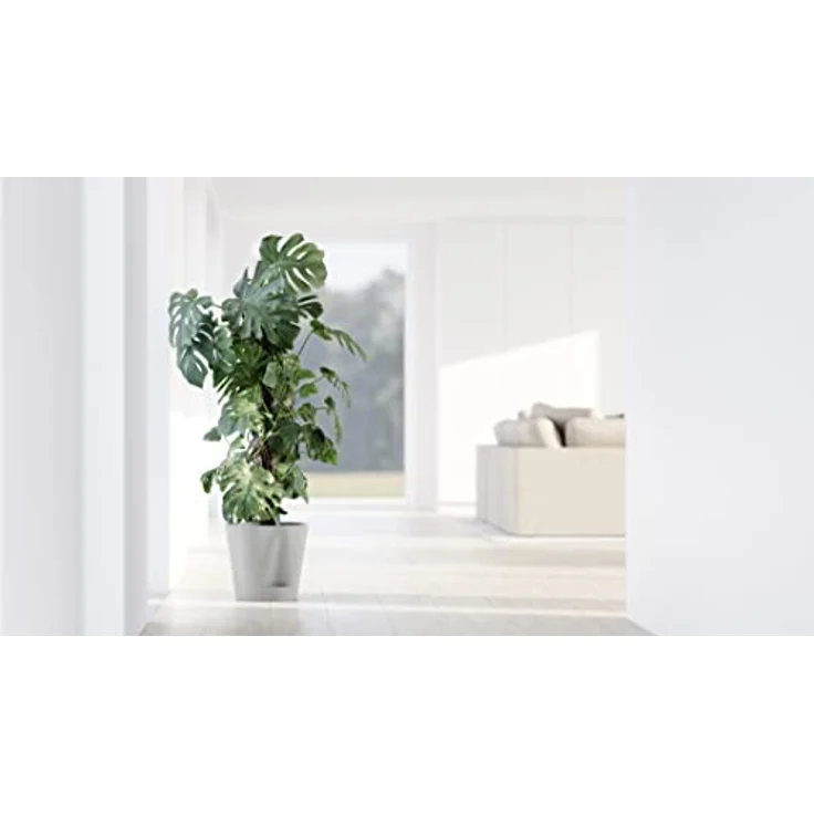 ECOPOTS Blumentopf Venice 2 mit Bewässerung Hell Grau - Durchmesser Ø 30 cm rund groß - Pflanzentopf aus Recycling Kunststoff - Übertopf mit Wasserversorgung modern für Indoor und Outdoor – Bild 3