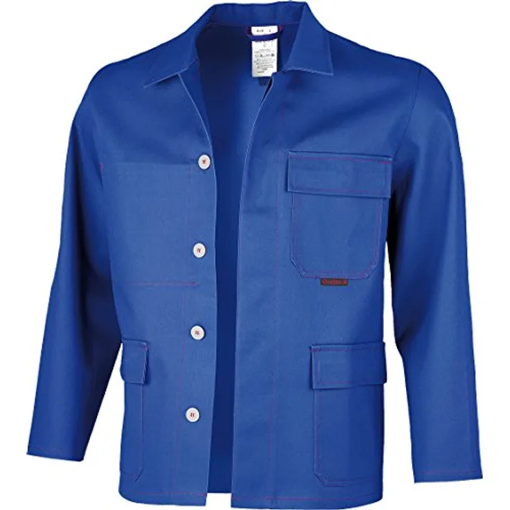 Qualitex - Schweißerschutz-Arbeitsjacke ROBUST SW, Kornblau, 44