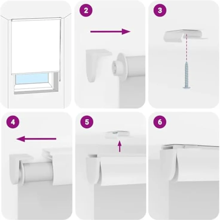 vidaXL Duschrollo mit Kassette 60x240 cm, wasserfestes PEVA, mit Kettenverbinder und Aluminiumoberfolie – Bild 5
