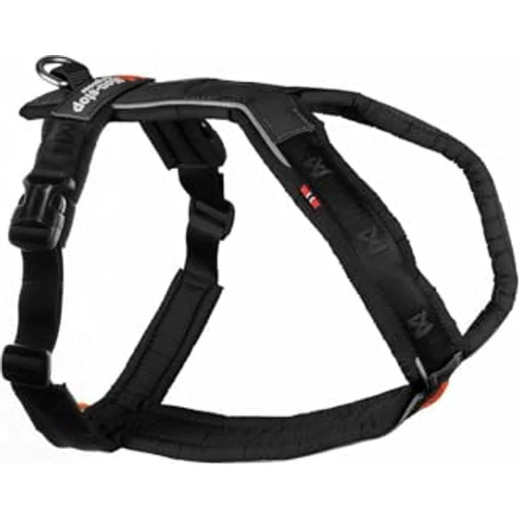Non-stop dogwear Line Harness 5.0, Ergonomisches Führ- und Alltagsgeschirr mit reflektierenden Details, schwarz, Größe G 6 – Bild 1