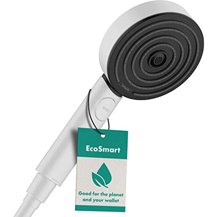 Hansgrohe Handbrause 3 Strahlarten Pulsify Select S EcoSmart mattweiß, Wassersparend und mit PowderRain-funktion – Bild 1