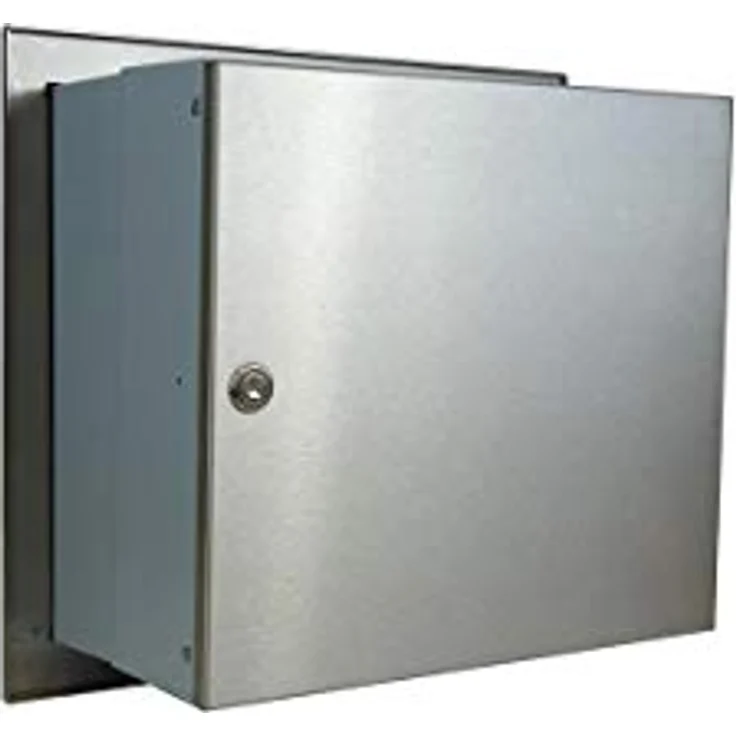 Letterbox24 A-041 Edelstahl Mauerdurchwurf Briefkasten (Variable Tiefe) ohne Namenschild, wetterfest und langlebig, gebürstet – Bild 3