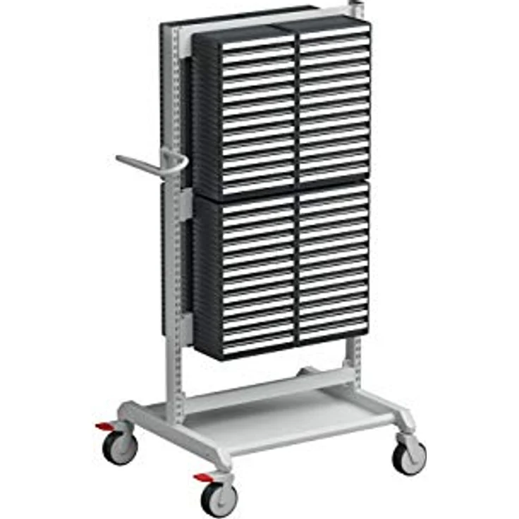 Treston ESD-Kleinteilemagazin 554-4ESD, BxTxH 310x180x550 mm – Bild 4
