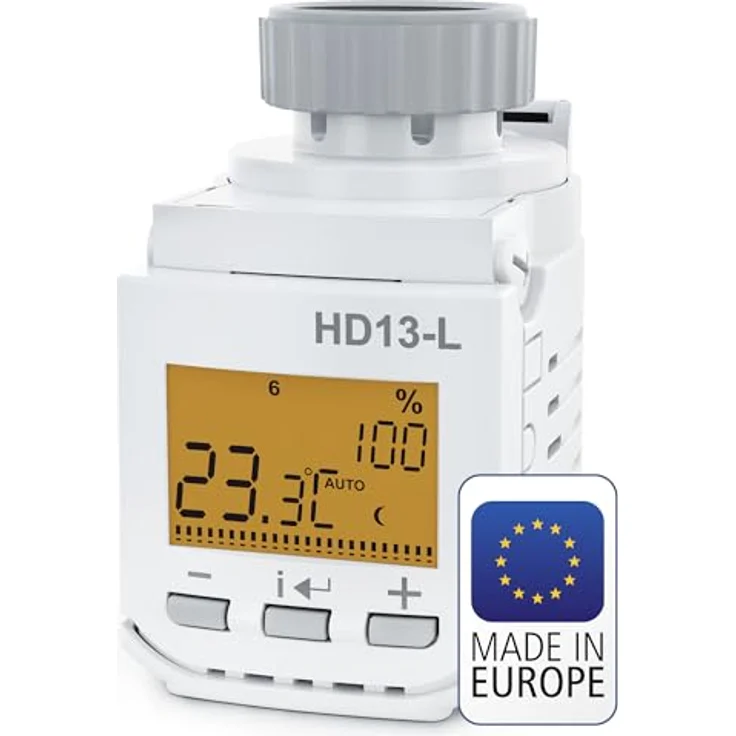 Elektrobock HD13-L, Programmierbarer Heizkörperthermostat mit Wochenprogramm, Fenster-offen-Erkennung und BOOST-Funktion – Bild 1