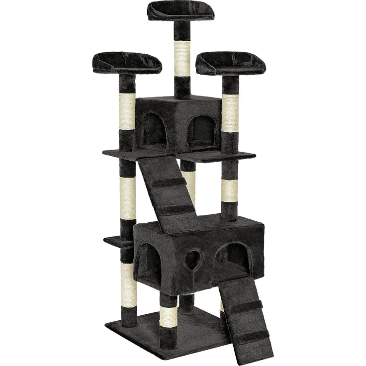 tectake Kratzbaum Mogli 170cm - schwarz – Bild 1