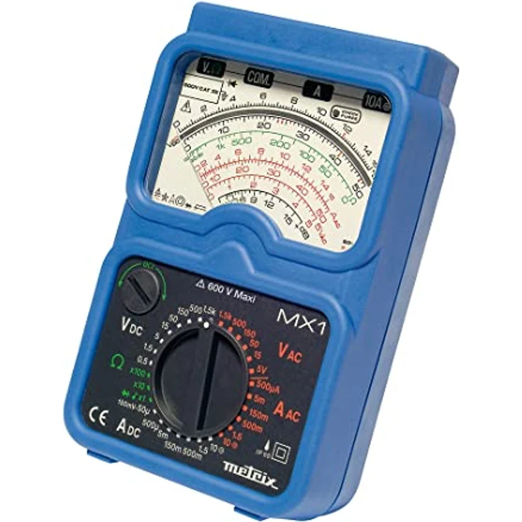 METRIX MX 1, Analog-Multimeter, spritzwassergeschützt (IP54), mit Sicherheitsalarm und Stoßschutzhülle – Bild 2
