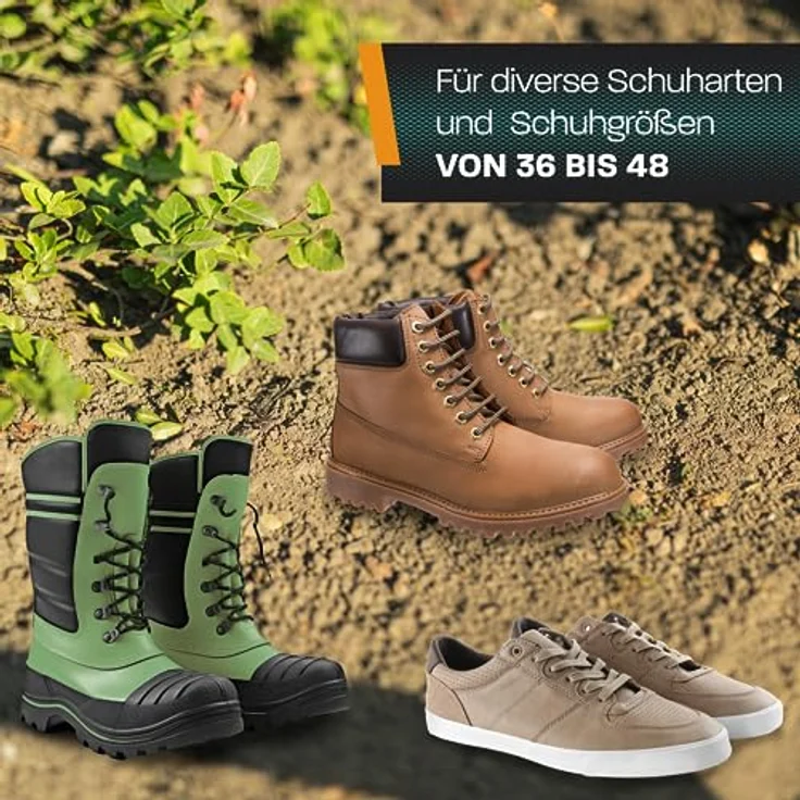 ILP GmbH Hinrichs Rasenlüfterschuhe mit 4 Klemmriemen und rostfreien Dornen inklusieve Cuttermesser, Tragetasche und 3 Ersatznägeln – Bild 8
