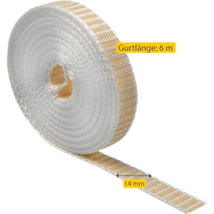 Schellenberg Rolladengurt Mini 14 mm, 6 m, beige 46001 – Bild 5