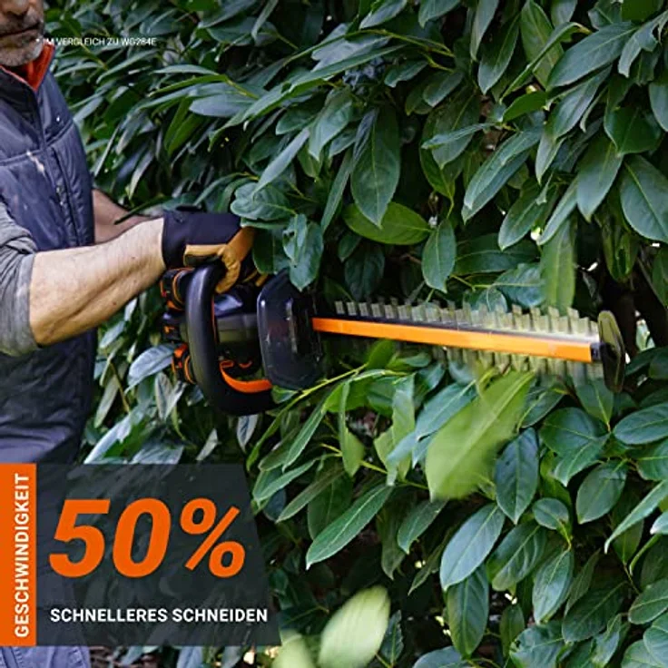 Worx Akku-Heckenschere WG286E.9 Nitro Profi, 58 cm Schnittlänge, 27 mm Zahnabstand – Bild 3