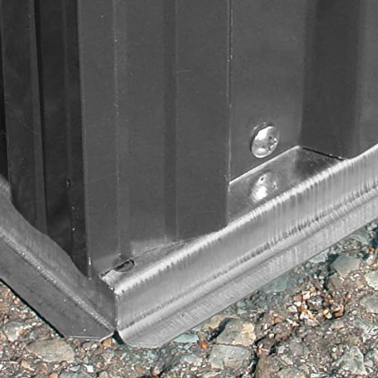 DEMA Metall Garten Gerätehaus Geräteschuppen Cardiff anthrazit 194x121x181 cm, lackiertes Ganzmetall Häuschen mit Pultdach und Belüftung – Bild 5