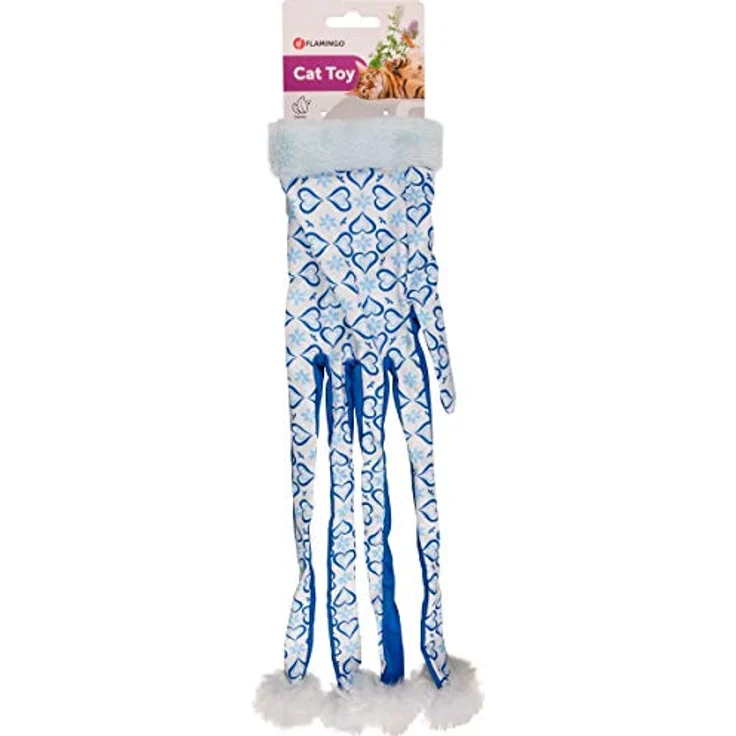 Flamingo Katzenspielzeug Ice Handschuh, Interaktiv und lustig in Weiß – Bild 2
