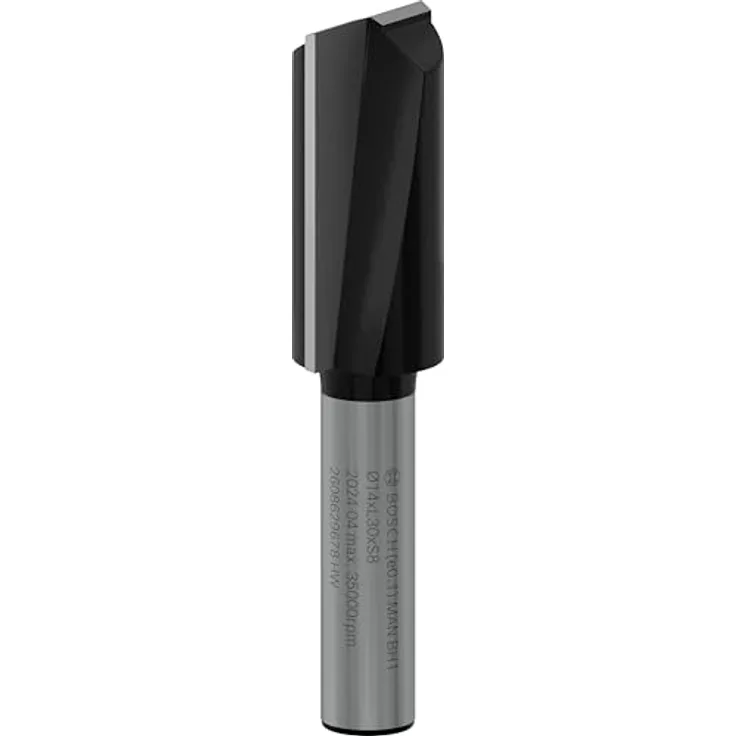 Bosch PRO Nutfräser, zweischneidig für Weichholz & Hartholz, Ø 14 mm, Zubehör für Handfräse, Schaft 8 mm