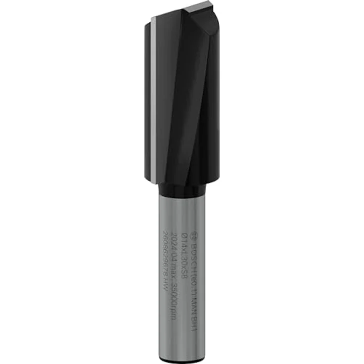 Bosch PRO Nutfräser, zweischneidig für Weichholz & Hartholz, Ø 14 mm, Zubehör für Handfräse, Schaft 8 mm – Bild 1