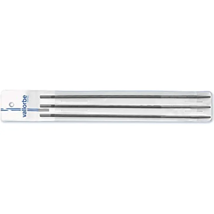 F. DICK Kettensägenfeilen-Satz 3-teilig (ø 3,6 mm / 200 mm, Feilen für Kettensägen, Hieb 3 – für wenig Materialabtrag, Feilen-Satz) LC10003-03-964