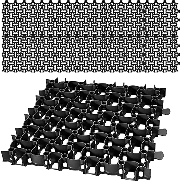 BigDean 10x Rasengitter Paddockplatte SCHWARZ 50x50 cm Reitplatzmatten Rasenmatten Rasenwaben Kiesgitter Parkplatzrasen 2,5 m² – Bild 1