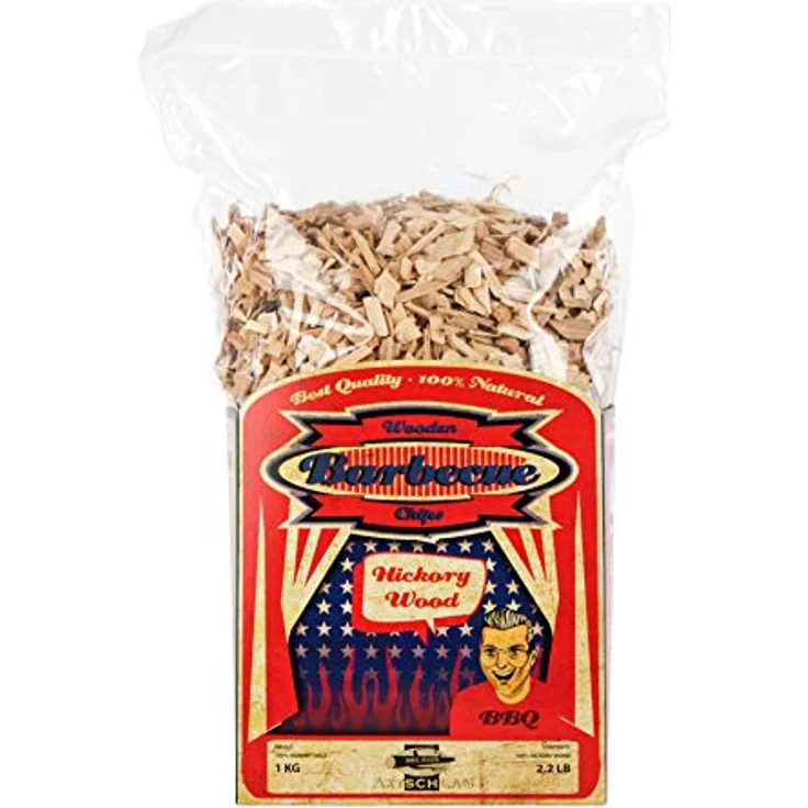 Axtschlag Wooden Barbecue Chips - Hickory Wood (1 Kg) – Bild 2