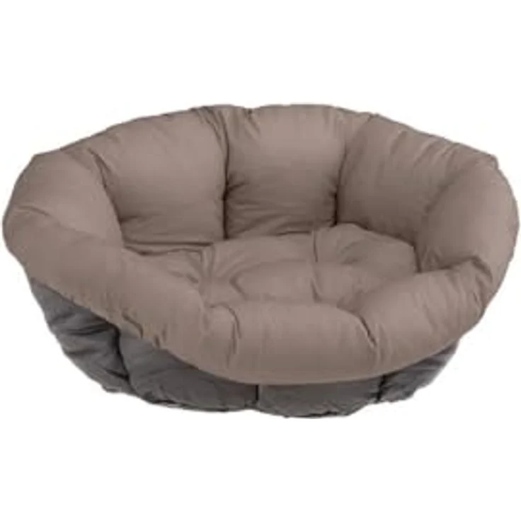 Ferplast Hundekissen SOFA 'CUSHION 6, gepolsterter Bezug aus waschbarer Baumwolle, verstellbar mit Gummizug, 73 x 55 x h 27 cm, grau – Bild 1