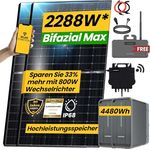 EPP.Solar® All In One Balkonkraftwerk mit Speicher 1760W Komplett Steckdose, 4,48 kWh Marstek B2500-D Speicher mit NEO 800W WIFI Wechselrichter, Smart Meter- 4x440W Bifaziale Solarpanel - Effizientes PV-System mit Marstek B2500-D Speicher und NEO 800W Wechselrichter