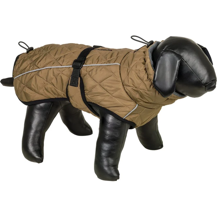 Nobby Hundemantel Yaka caramel, Hundemantel mit Reflektorstreifen, wind- und wasserabweisend, kuschelig weich aus Fleece – Bild 1