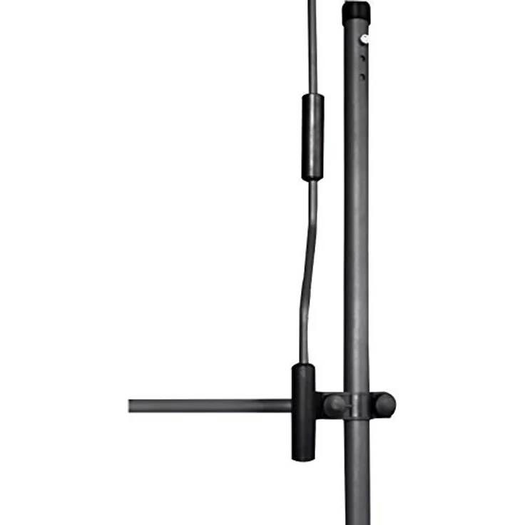 SVITA Klemmmarkise Balkonmarkise Sonnenschutz Markise Handkurbel ohne Bohren 300x120x220-300 cm (BxTxH) Dunkelgrau – Bild 3