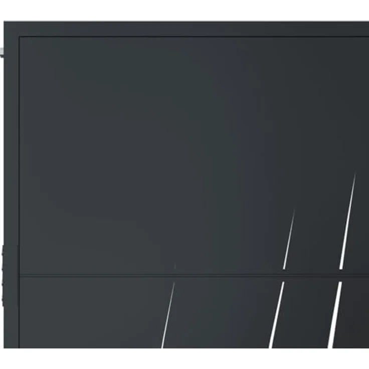 vidaXL Gartentor Anthrazit 105x205 cm Stahl Gras-Design Abschließbar Schlüsse – Bild 6